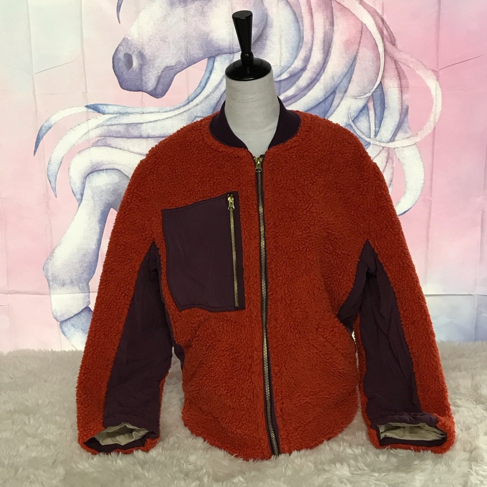 We The Free Orange and Purple Bomber Jacket